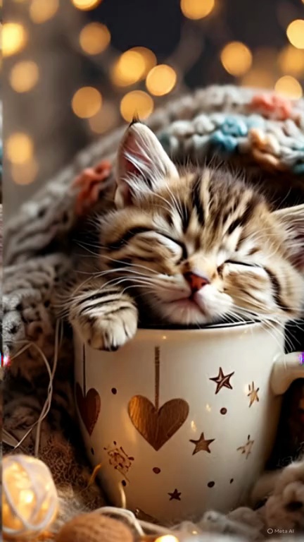 Kitten Sleeping Mug Cozy Video 1 – video thumbnail