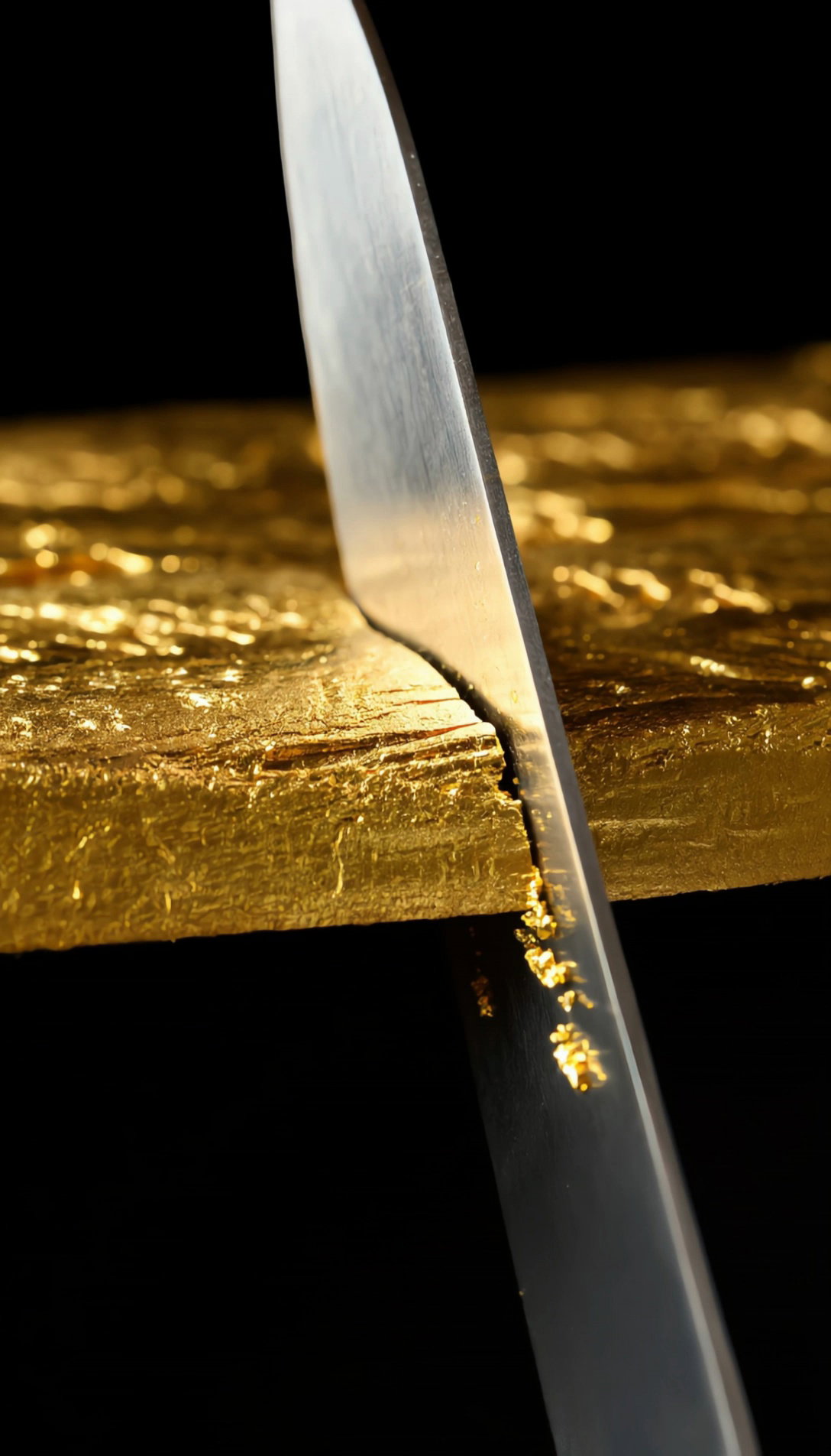 Knife Cutting Gold Bar Video 2 Thumbnail
