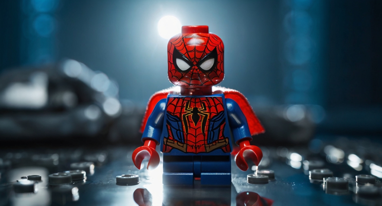 Lego Style Spider Hero Minifigure Night 1