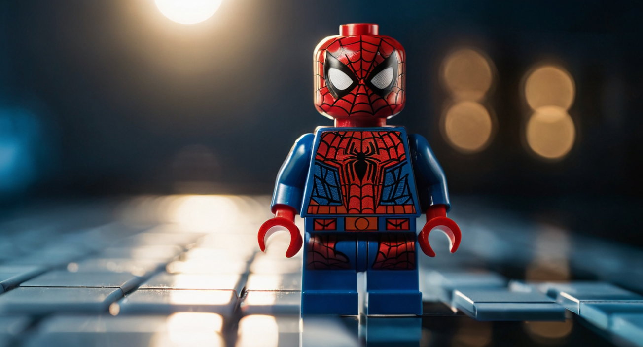 Lego Style Spider Hero Minifigure Night 3
