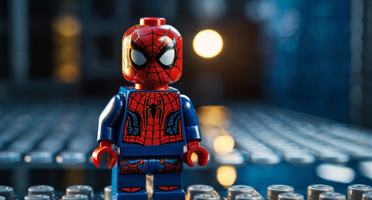 Lego Style Spider Hero Minifigure Night 4