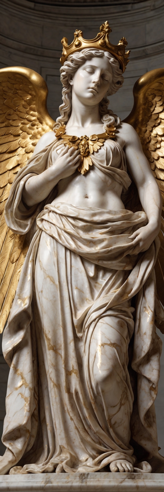 Marble Angel Golden Wings Crown 1
