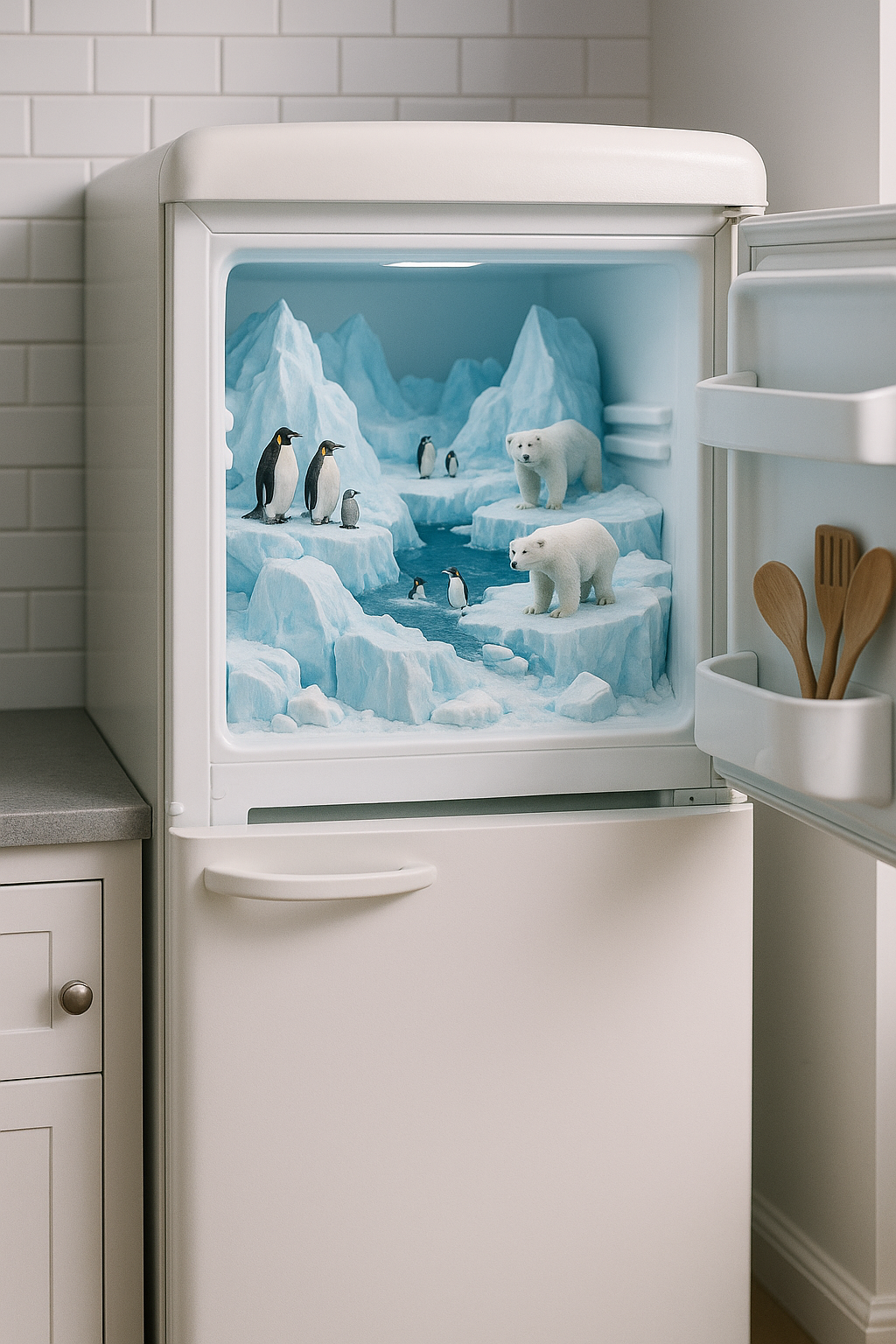 Miniature Arctic Ecosystem Refrigerator