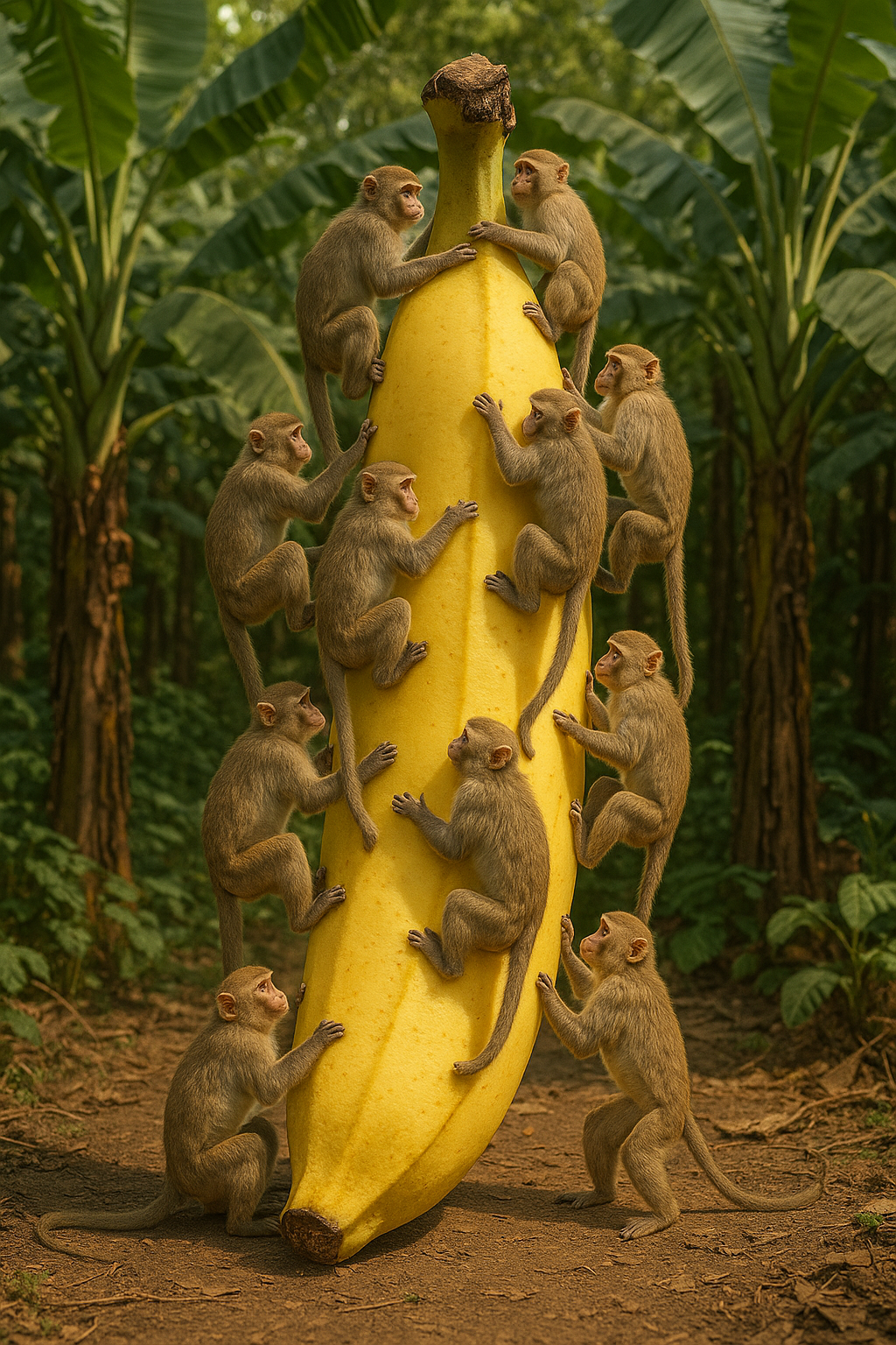 Monkeys Giant Banana Jungle