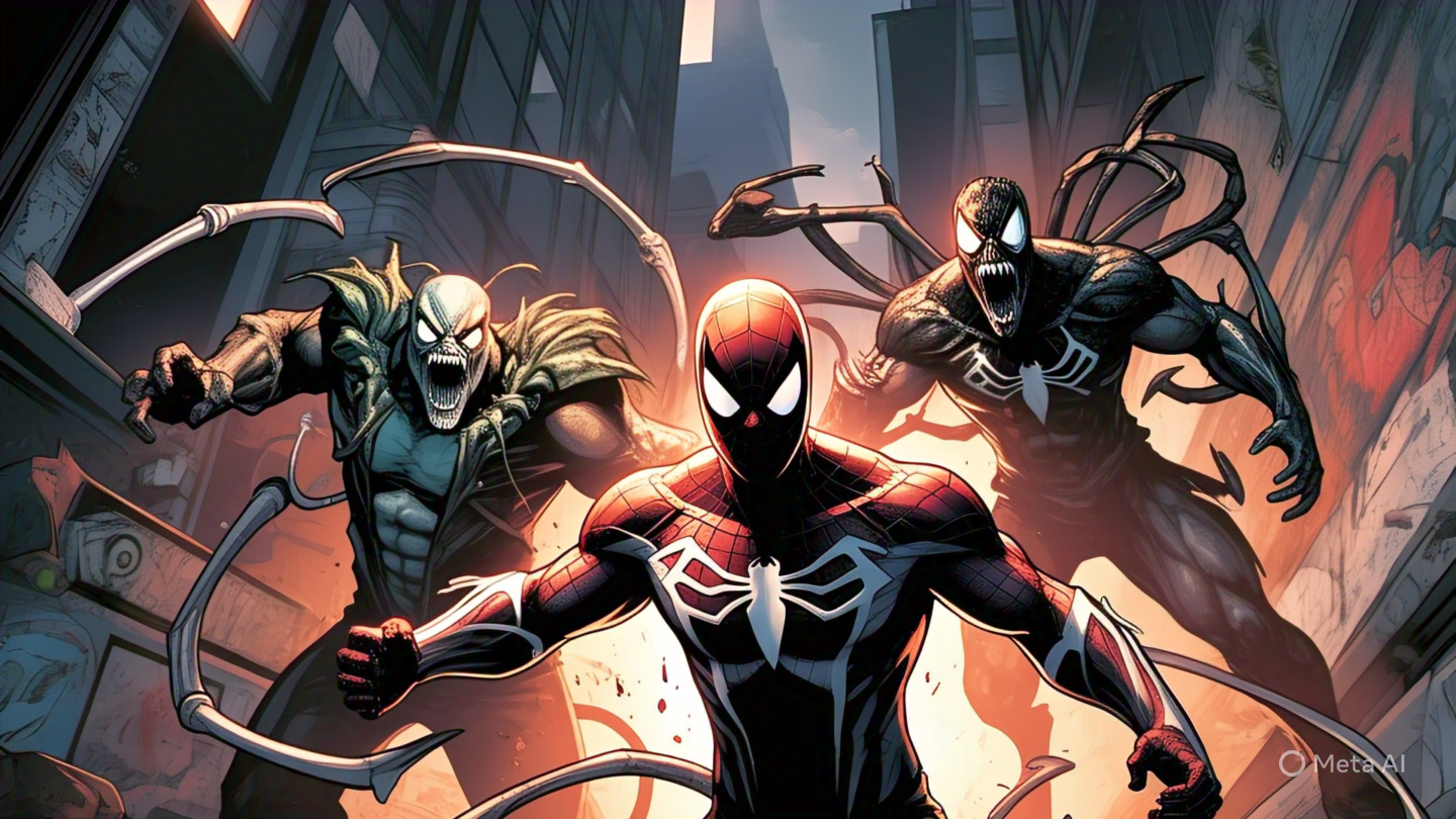 Spiderman Vs Symbiotes Neon City 2