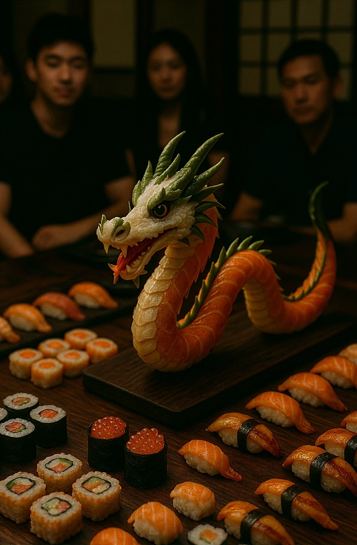 Sushi Dragon Sculpture Video – video thumbnail