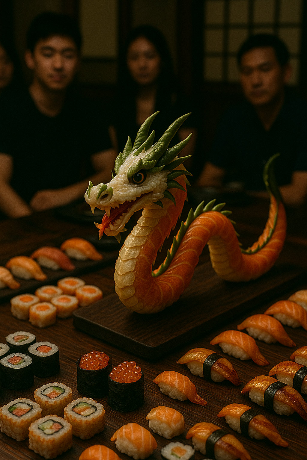 Sushi Dragon Sculpture