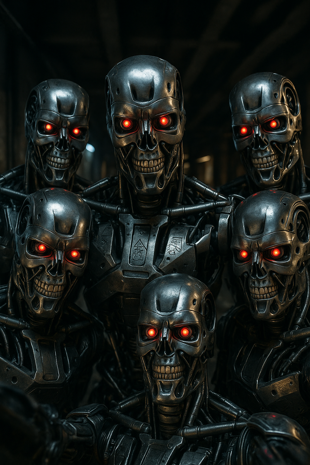 Terminator T1000 Endoskeleton Group Photo