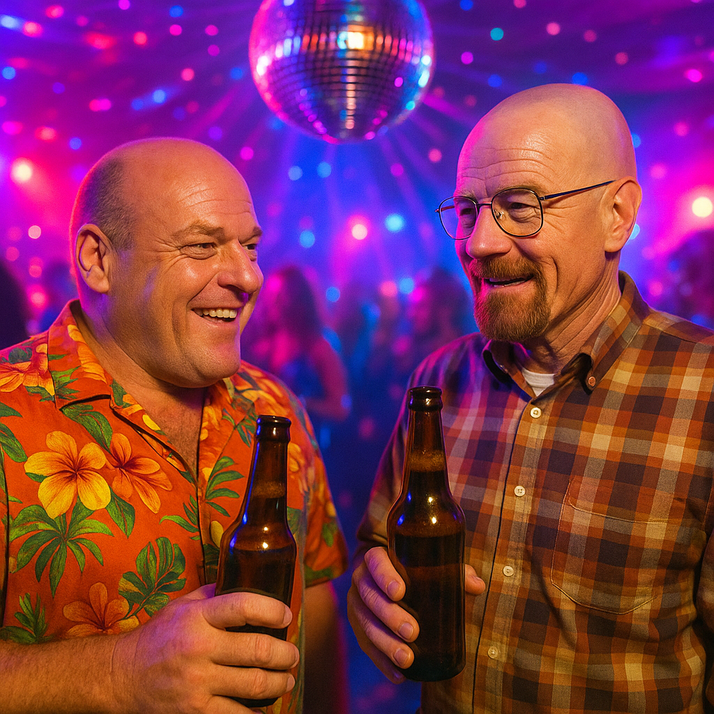 Walter White Hank Beer Disco Party