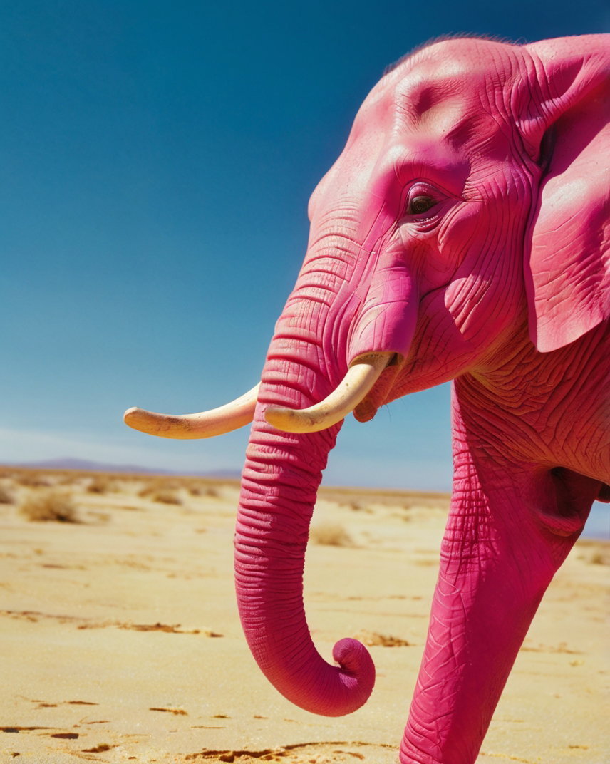 Bright Pink Elephant Desert 2
