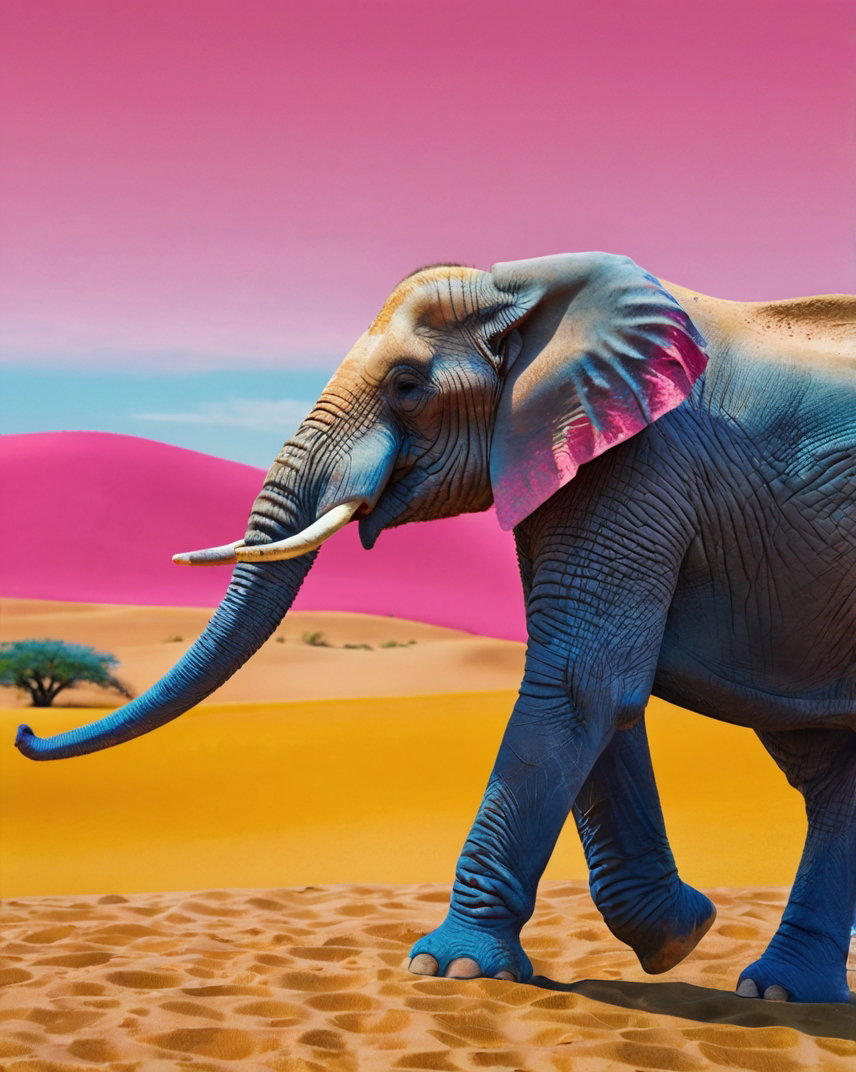 Bright Pink Elephant Desert 4