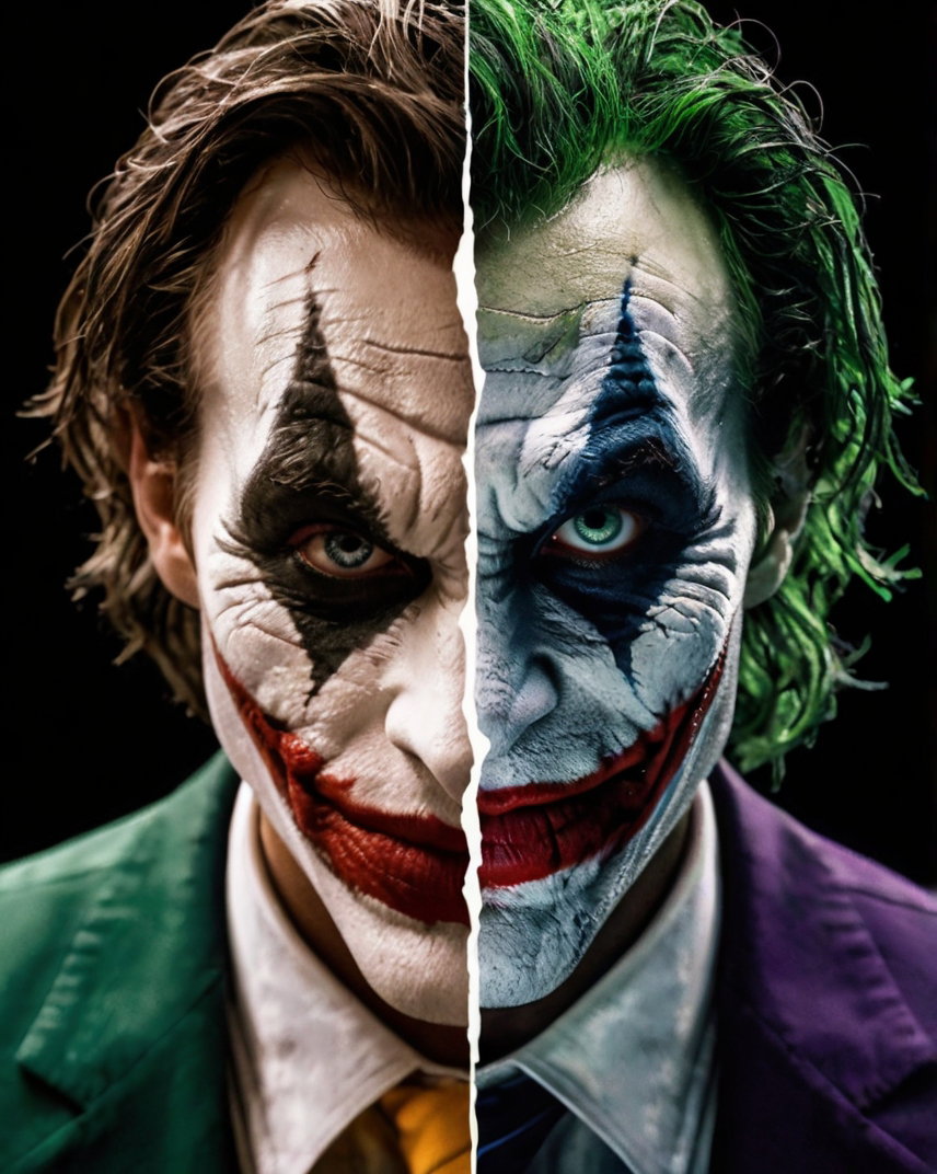 Split Face Joker Portrait