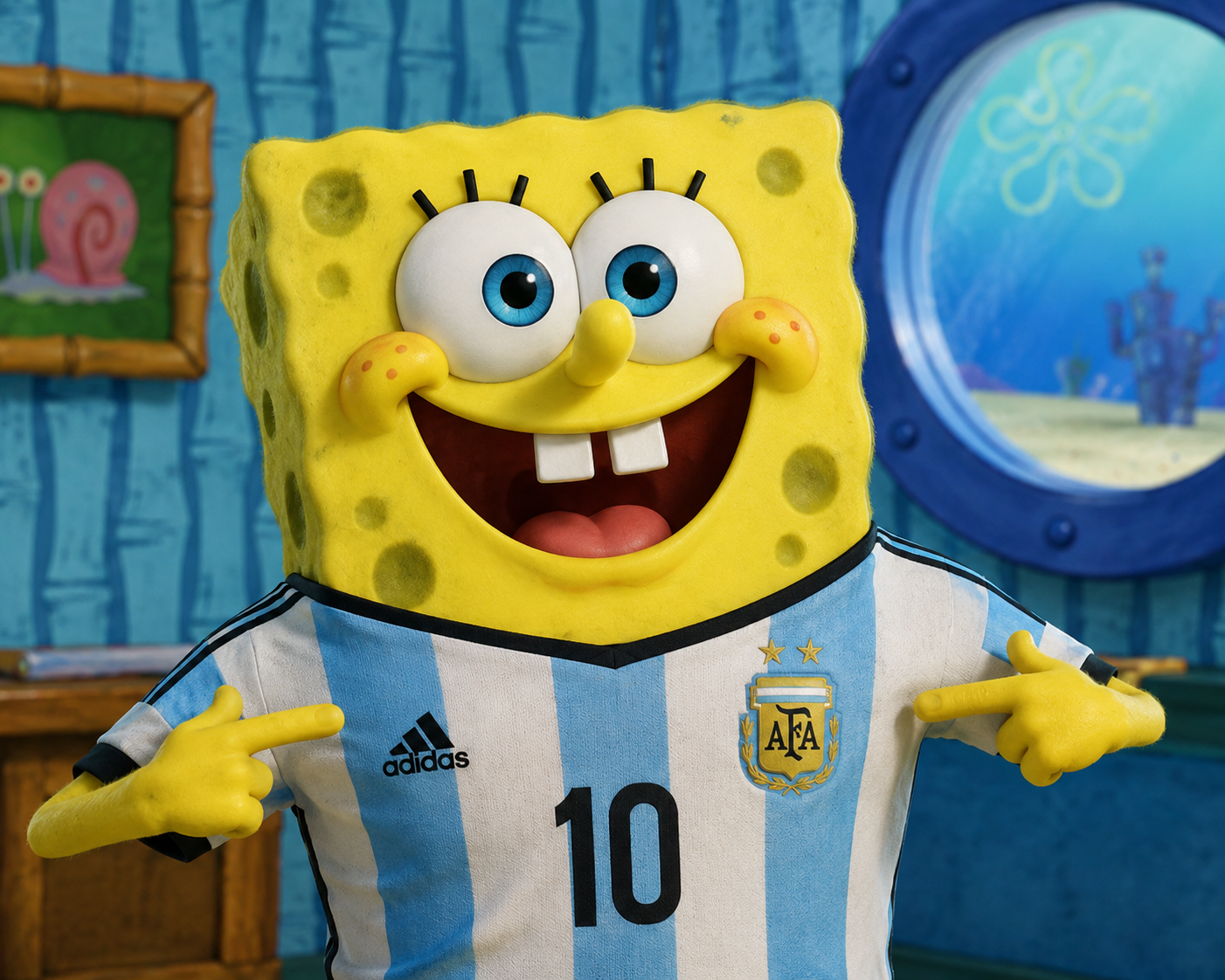 Spongebob Argentina Football Jersey