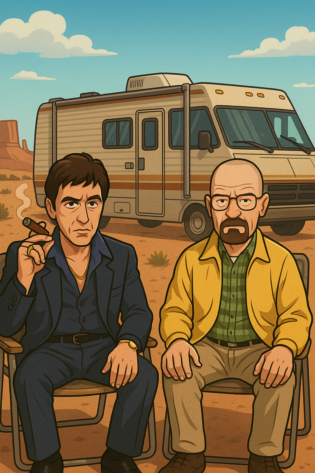 Walter White Tony Montana Comic Collab