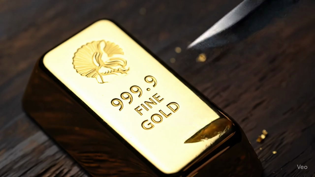 Asmr Cutting 999 9 Fine Gold Bar Video 2 Thumbnail