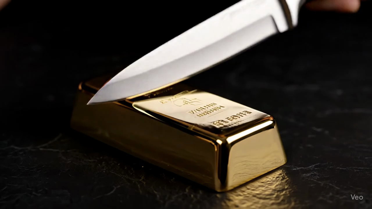 Asmr Cutting 999 9 Fine Gold Bar Video 5 Thumbnail