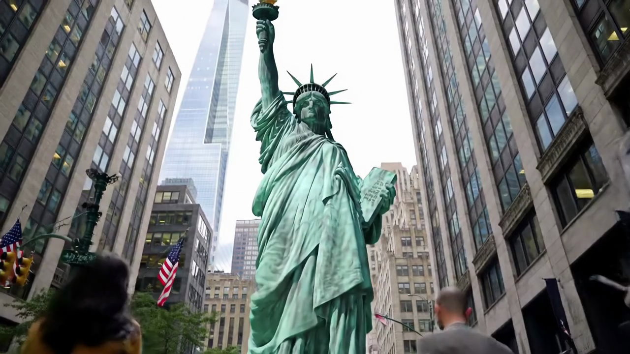 Statue Of Liberty Modern City Video – video thumbnail
