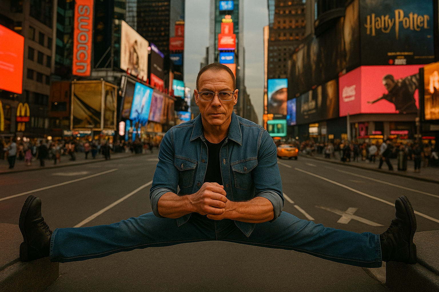 Van Damme Split Times Square