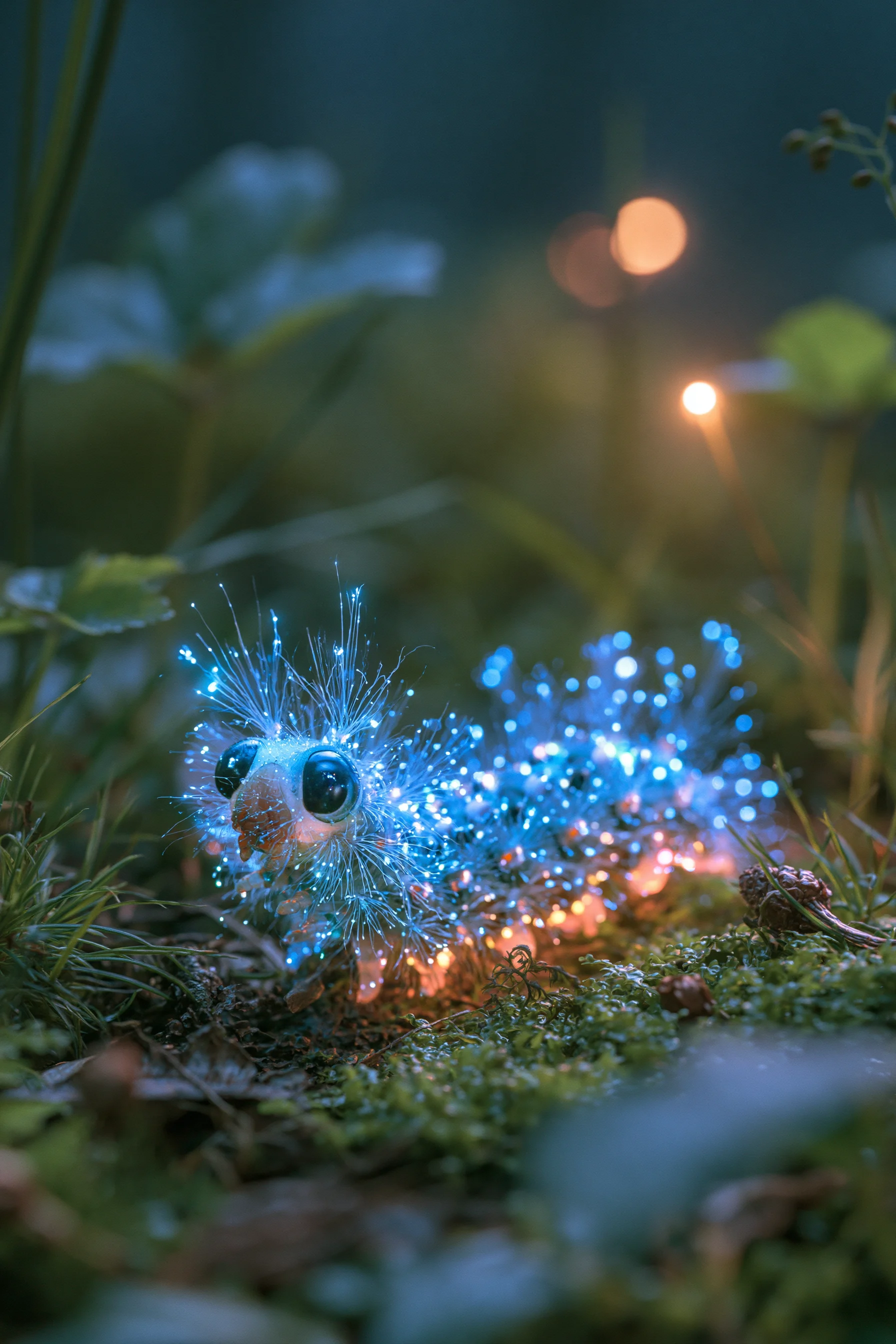 Bioluminescent Caterpillar Glowing Forest 2