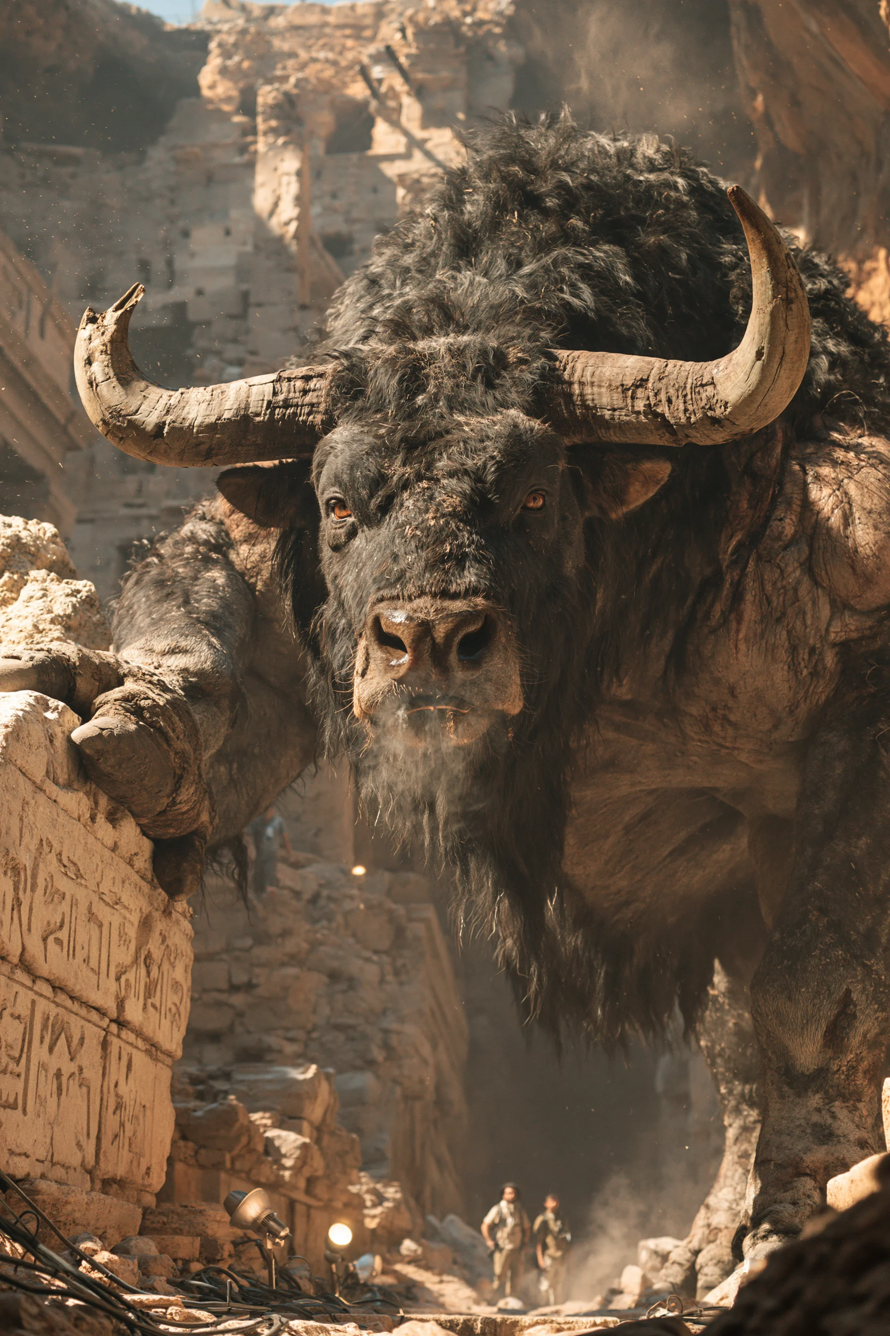 Colossal Horned Bull Ancient Ruins 3