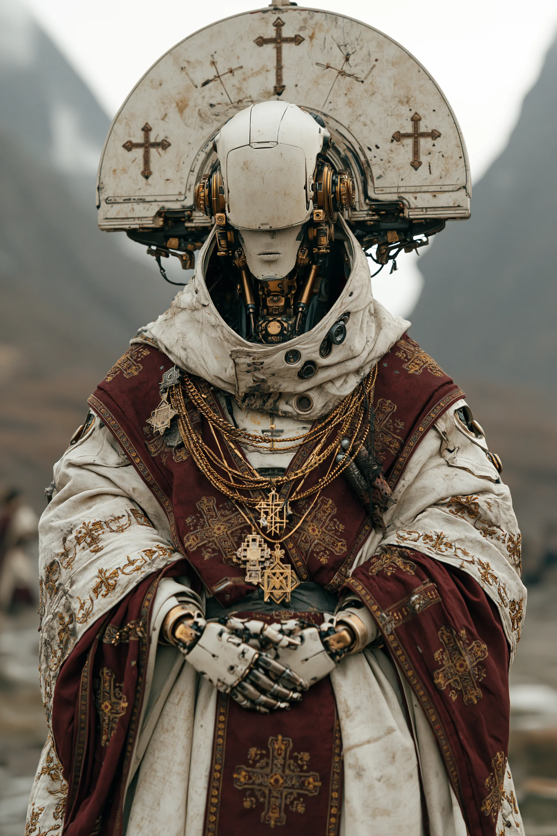 Futuristic Robotic High Priest Mechanical Halo 2