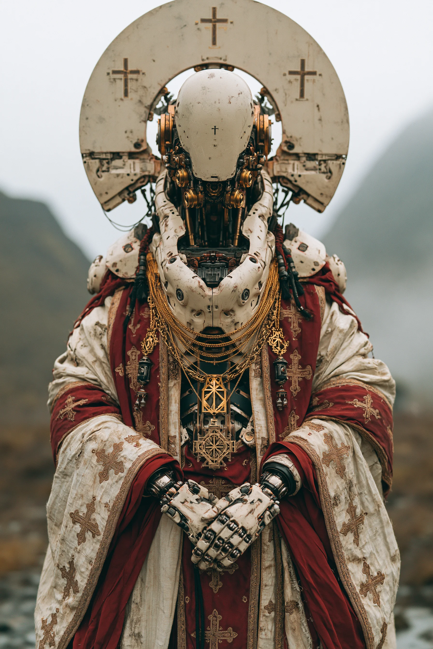 Futuristic Robotic High Priest Mechanical Halo 4