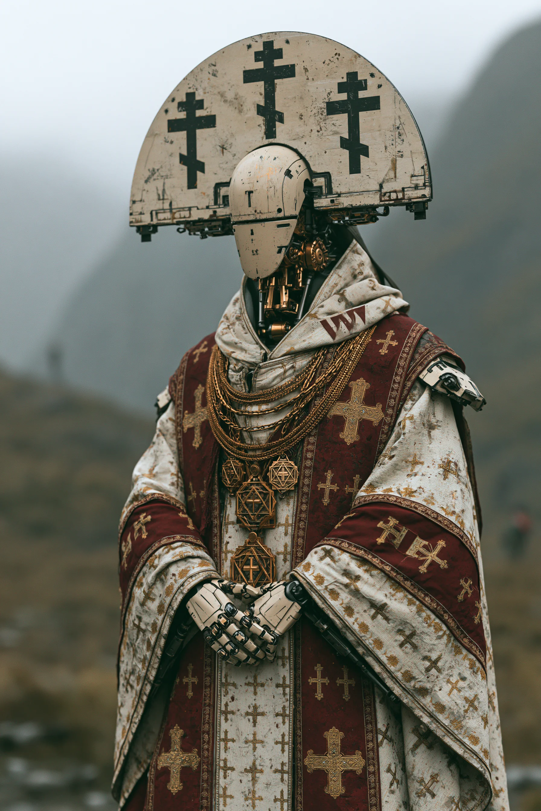 Futuristic Robotic High Priest Mechanical Halo 8