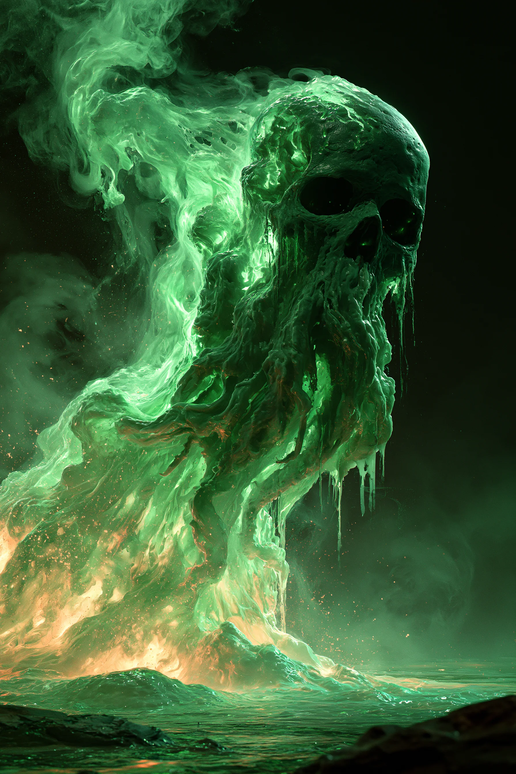 Green Ectoplasm Skull Monster 2