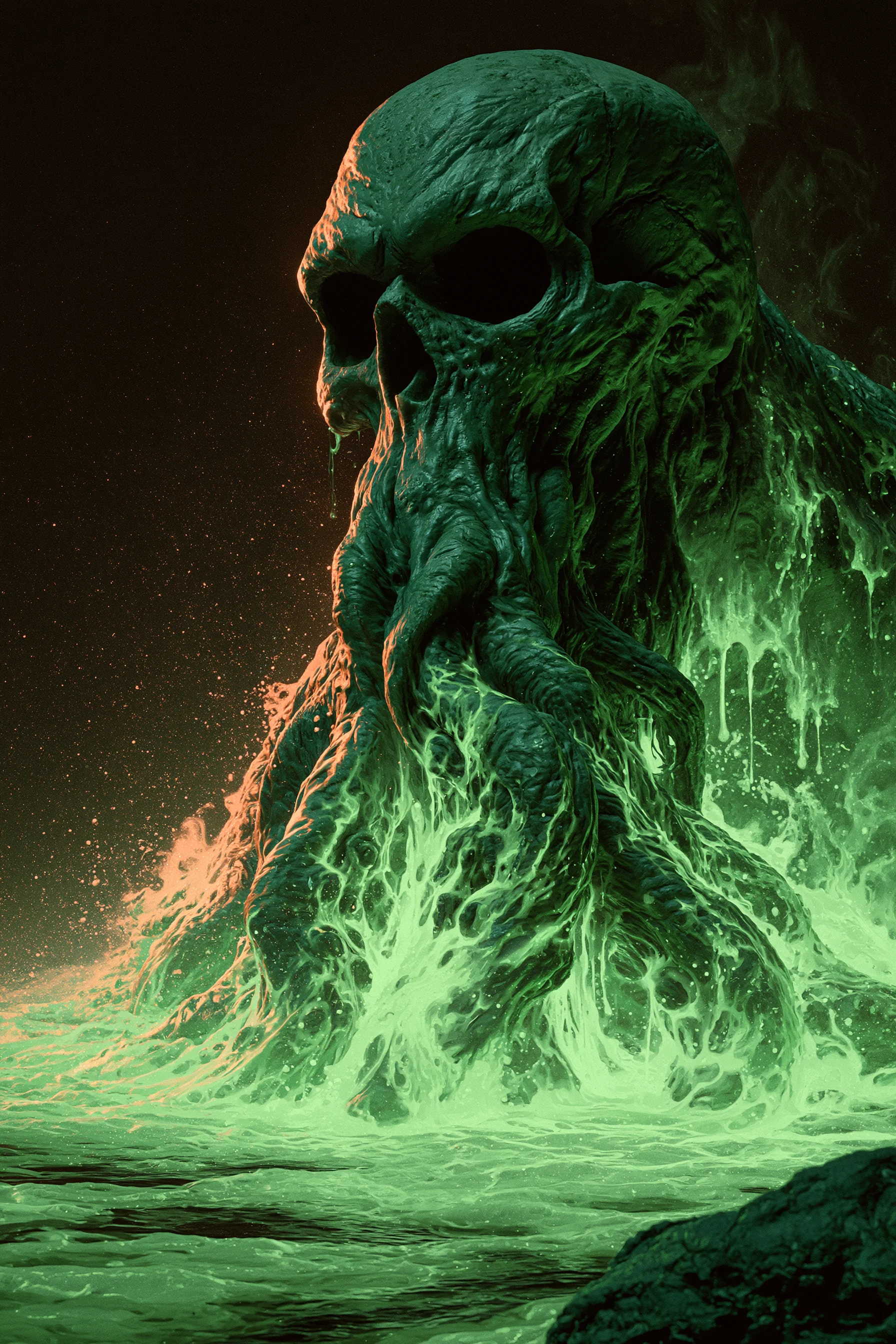 Green Ectoplasm Skull Monster 3