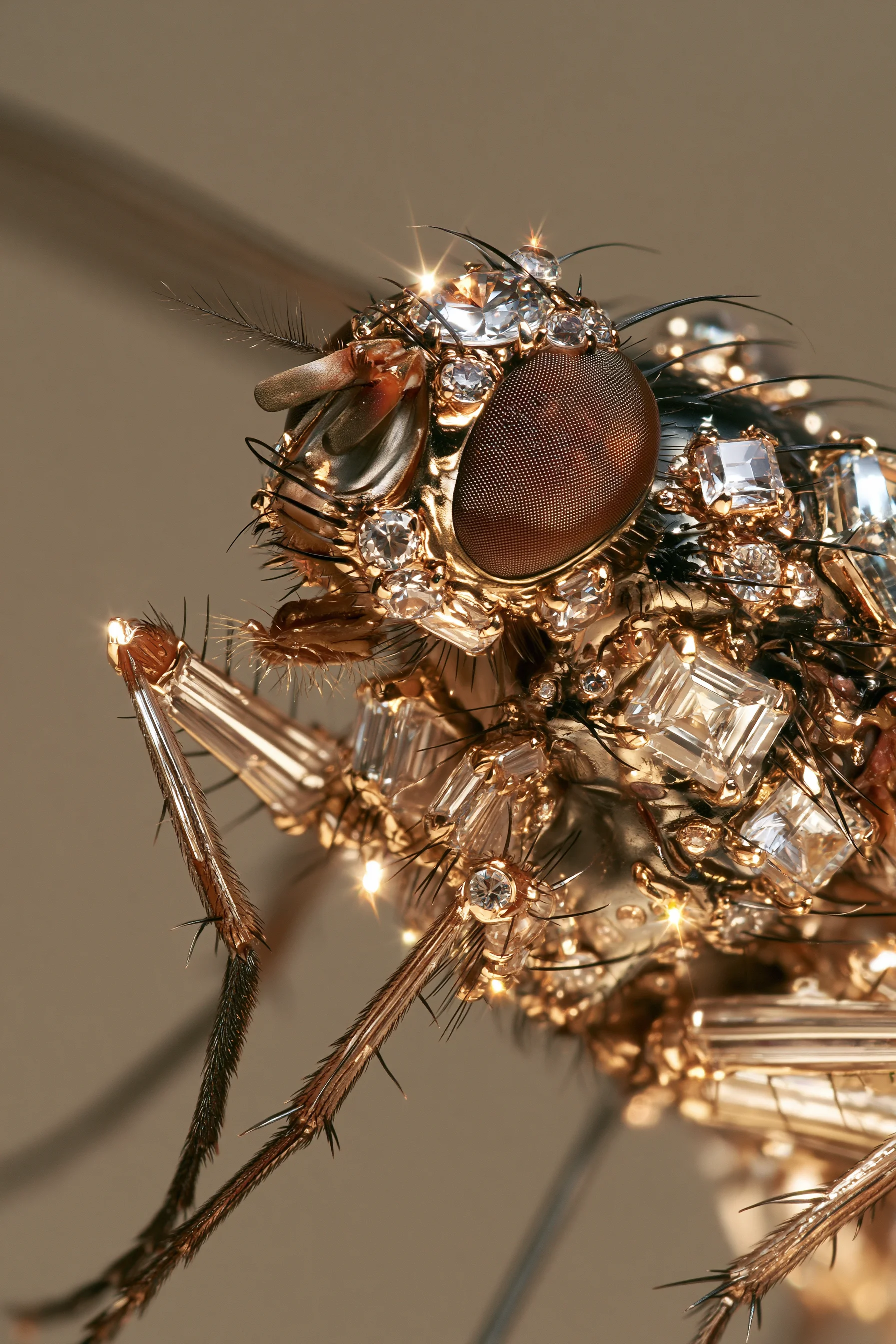 Jeweled Golden Housefly Diamond Macro 3