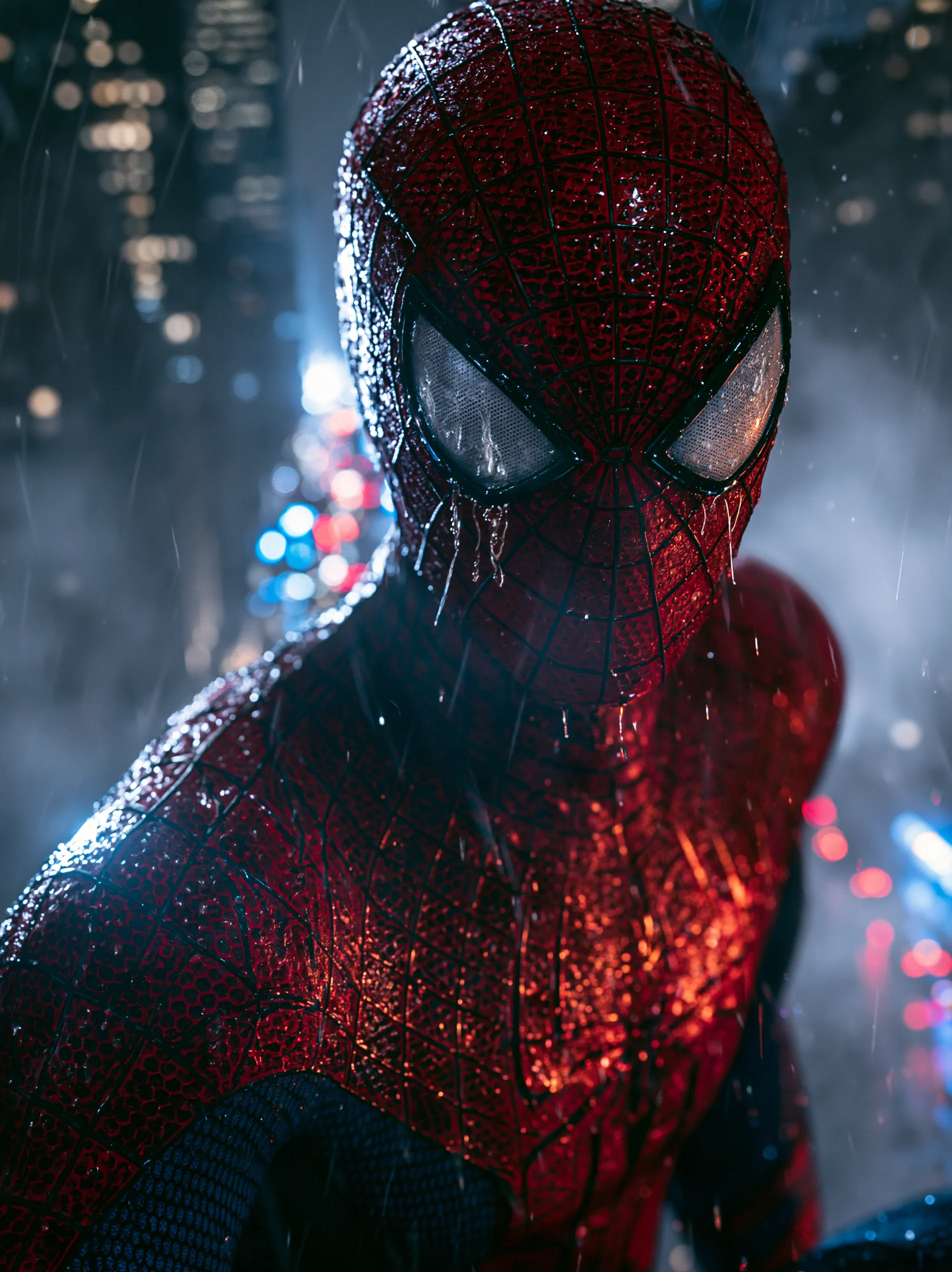 Spider Man Rainy Manhattan Rooftop 3