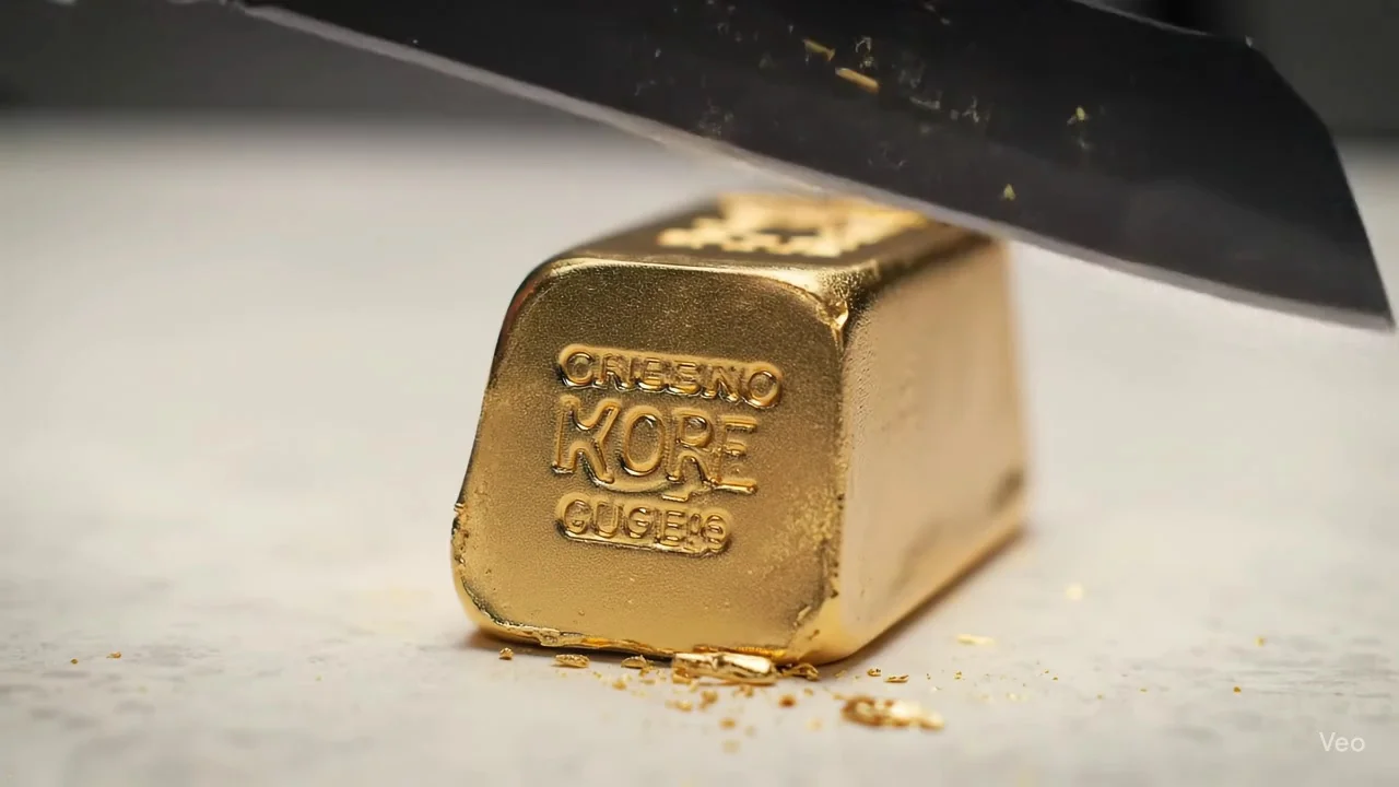 Asmr Gold Bar Knife Cutting Video 3 Thumbnail