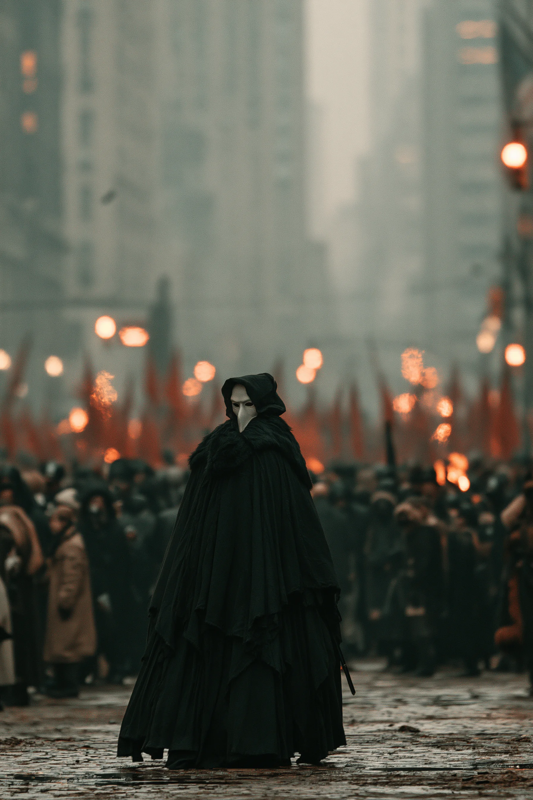 Plague Doctor Black Cloak Smoky City 2