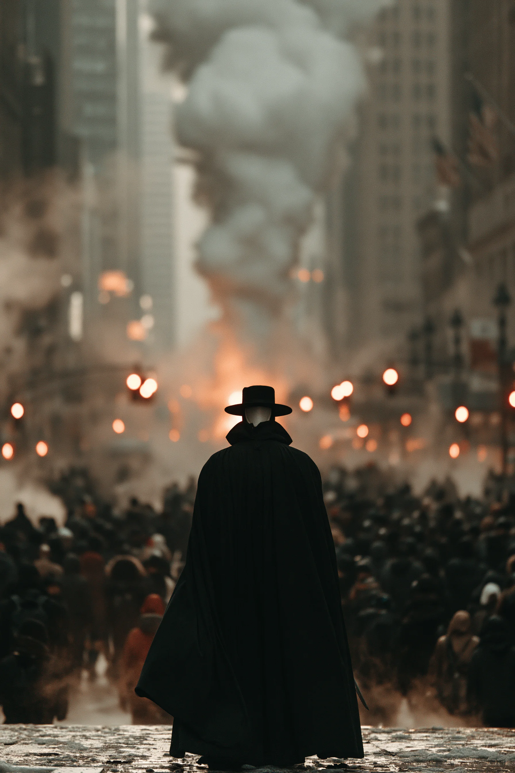 Plague Doctor Black Cloak Smoky City 4
