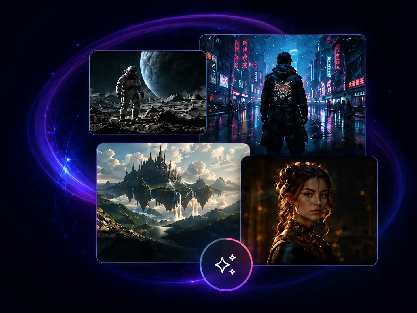 A collection of AI-generated visual ideas
